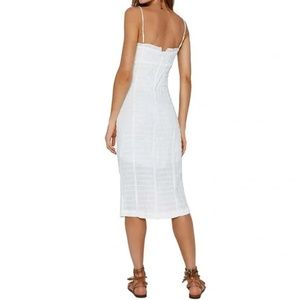 NWT Vix White Lora Midi Dress Size Medium